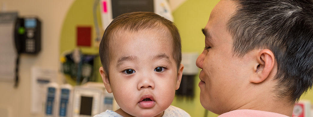 pediatric patient with his father